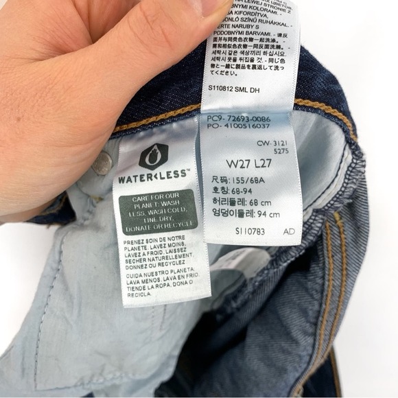 LEVI'S Premium Ribcage Straight Ankle Jean Blue Denim 27 - Picture 7 of 11